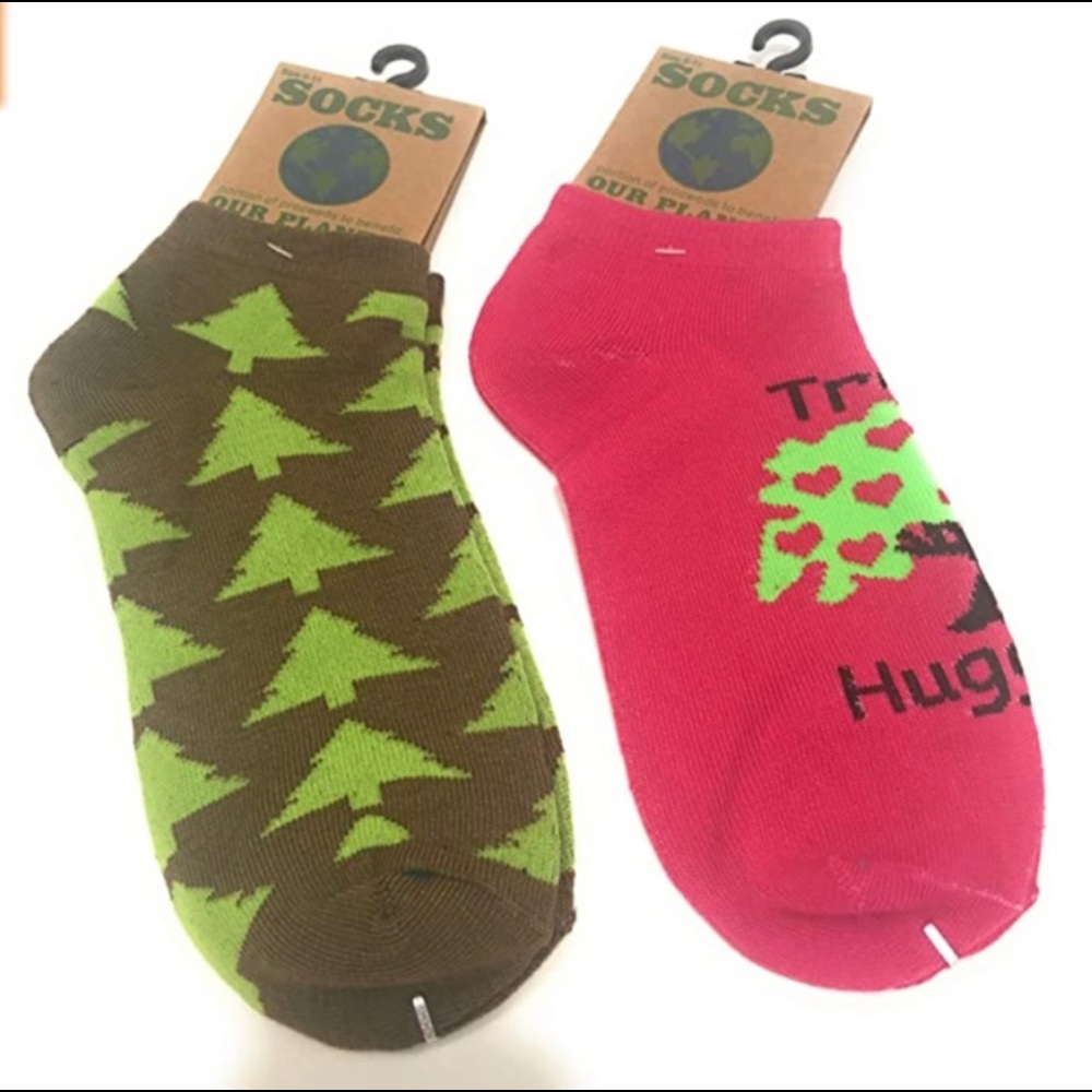 Tree Hugger Socks 2 Pair One Size